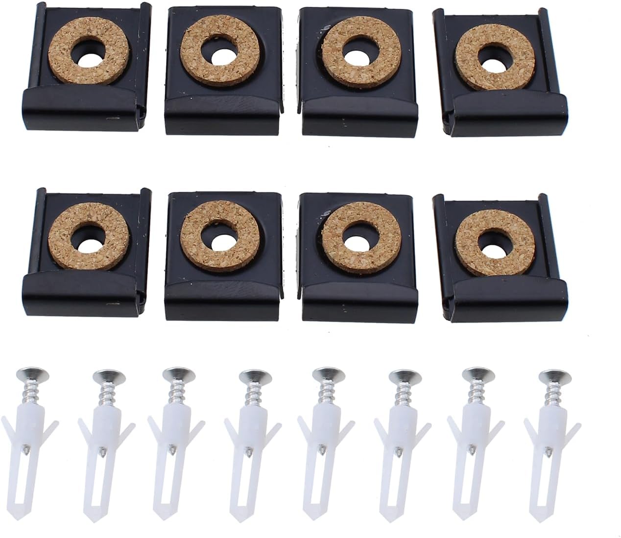 MTQY 8PCS Metal Mirror Clip Hanging Mirror Bracket Large Stainless Steel Mirror Fixing Clip