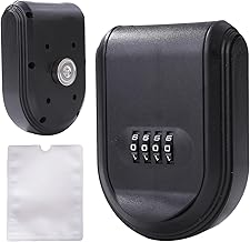 Security Key Box with Magnet, Car Smart Key, Hidden Key, Outdoor, Dial Type, PIN Code, Radio Blocking, Relay Attack Prevention (Black)