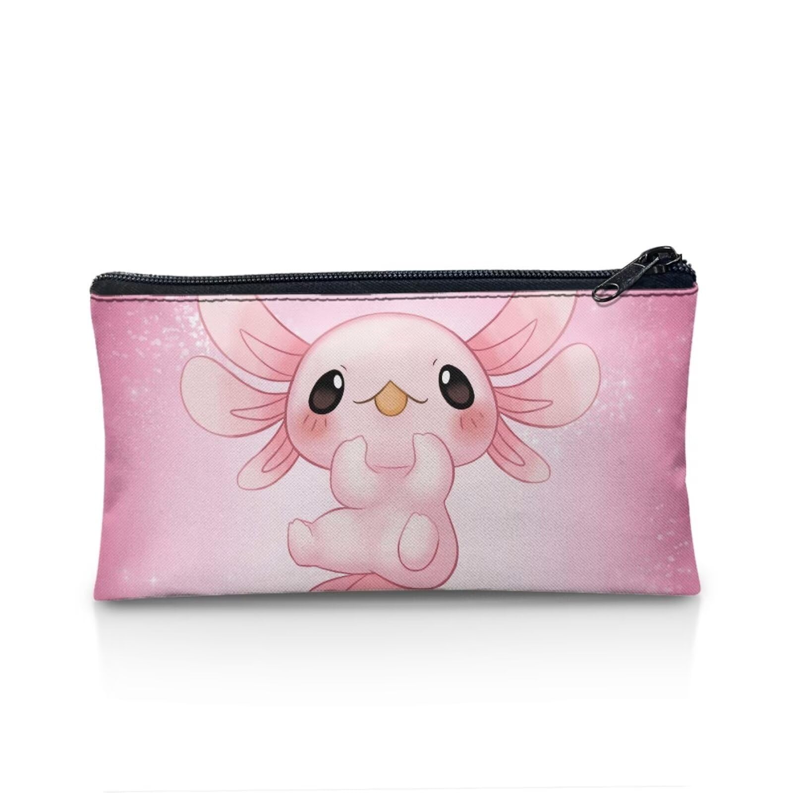 UOIMAG Cute Axolotl Pencil Case for Girls School Stationery Holder Zipper Pencil Pouch Bags
