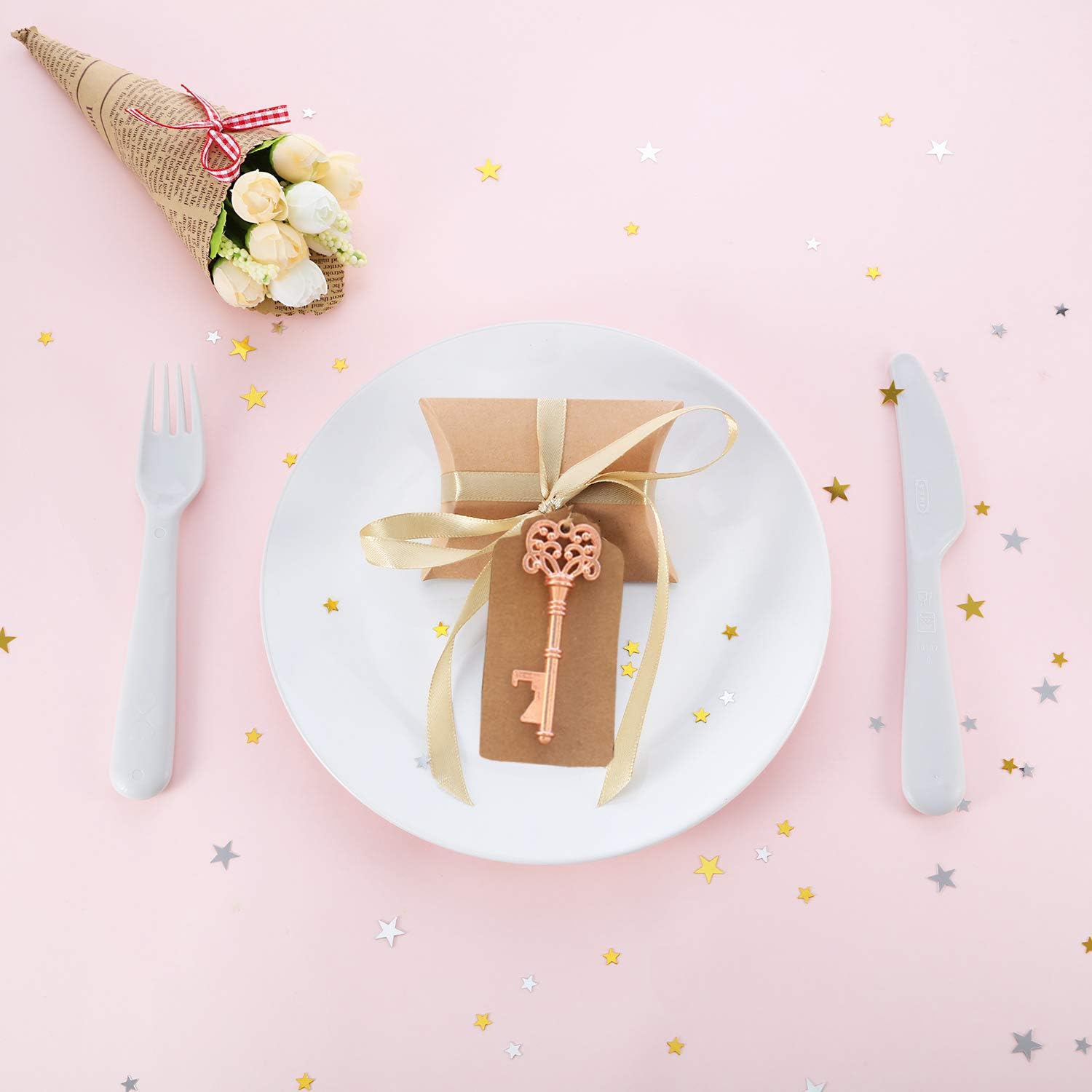 Get Special Price Dzty 60 Pcs Rose Gold Skeleton Key Bottle Opener with Escort Tag Card and Twine for and Drawstring Sheer Bags Wedding Favors Baby Shower Return Gifts for Guests Party Favors (Mixed 6 Styles ? Best Quality 🔥 Dzty 60 Pcs Rose Gold Skeleton Key Bottle Opener with Escort Tag Card and Twine for and Drawstring Sheer Bags Wedding Favors Baby Shower Return Gifts for Guests Party Favors (Mixed 6 Styles ?