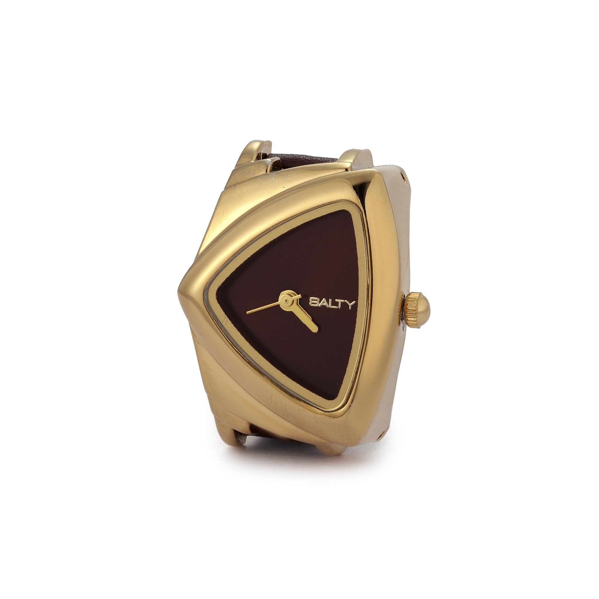 Velvet Curve Ring Watch - Wine for Woman & Girls | Stylish Ring Watch for Ladies | Ideal for Gifting Birthday, Anniversary | Gift for Love, Marriage, and Any Occasions-image-2