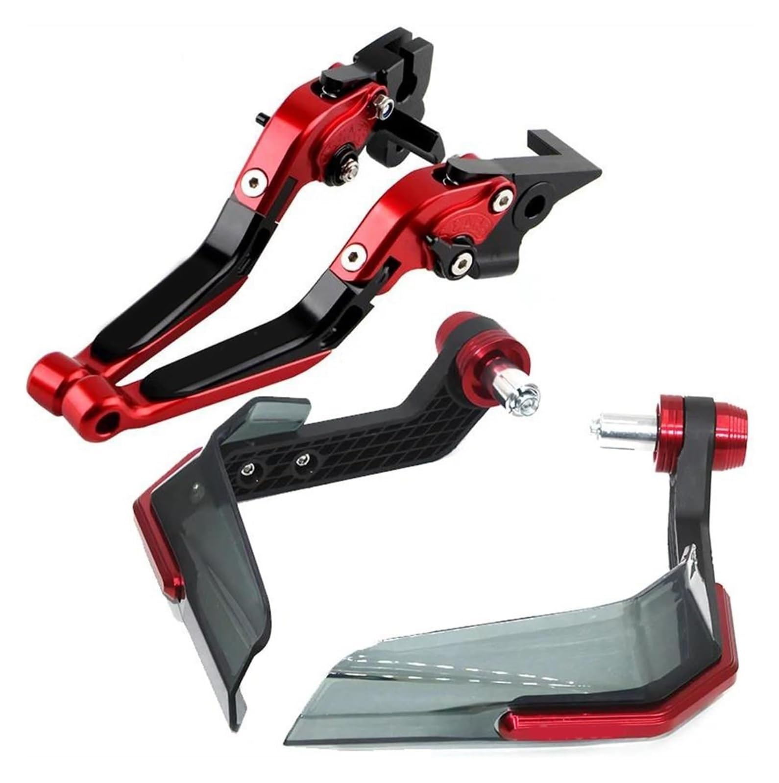 Paramani Moto Per LONCIN Per VOGE 500R 650DS 500DS Moto Leve Freno Frizione Deflettore Antivento Manubrio Paramani(Red-a)