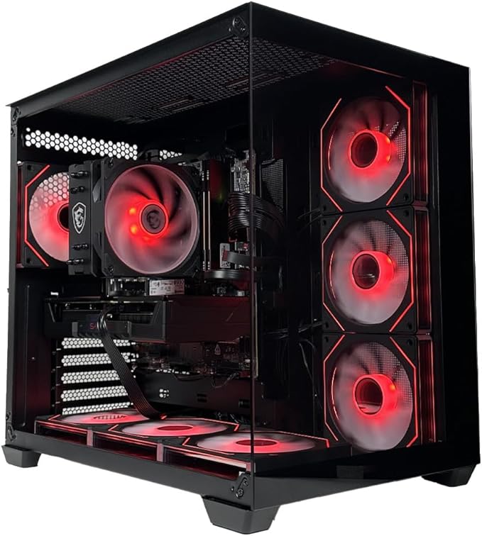 PJ DIGITAL STORE GLADIO V3 - Pc gaming Ryzen 5 7500F, Rtx 5060 8Gb, Ram 32Gb DDr5 6000 Mhz, Ssd NVMe 1000Gb, Dissipatore ad Aria, Windows 11 Pro, Pc desktop gaming, fino a 5,00 ghz