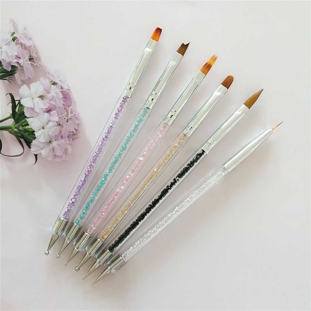 Penna per unghie a doppia estremità con trapano per strumenti per unghie pennello penna filo penna sweep penna terapia luce pennello per unghie
