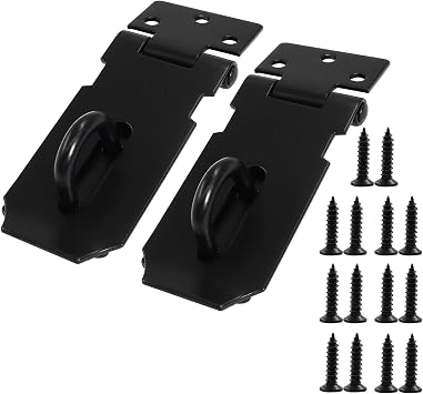 2 Pack 3 Inch Door Locks Hasp Latch, Black