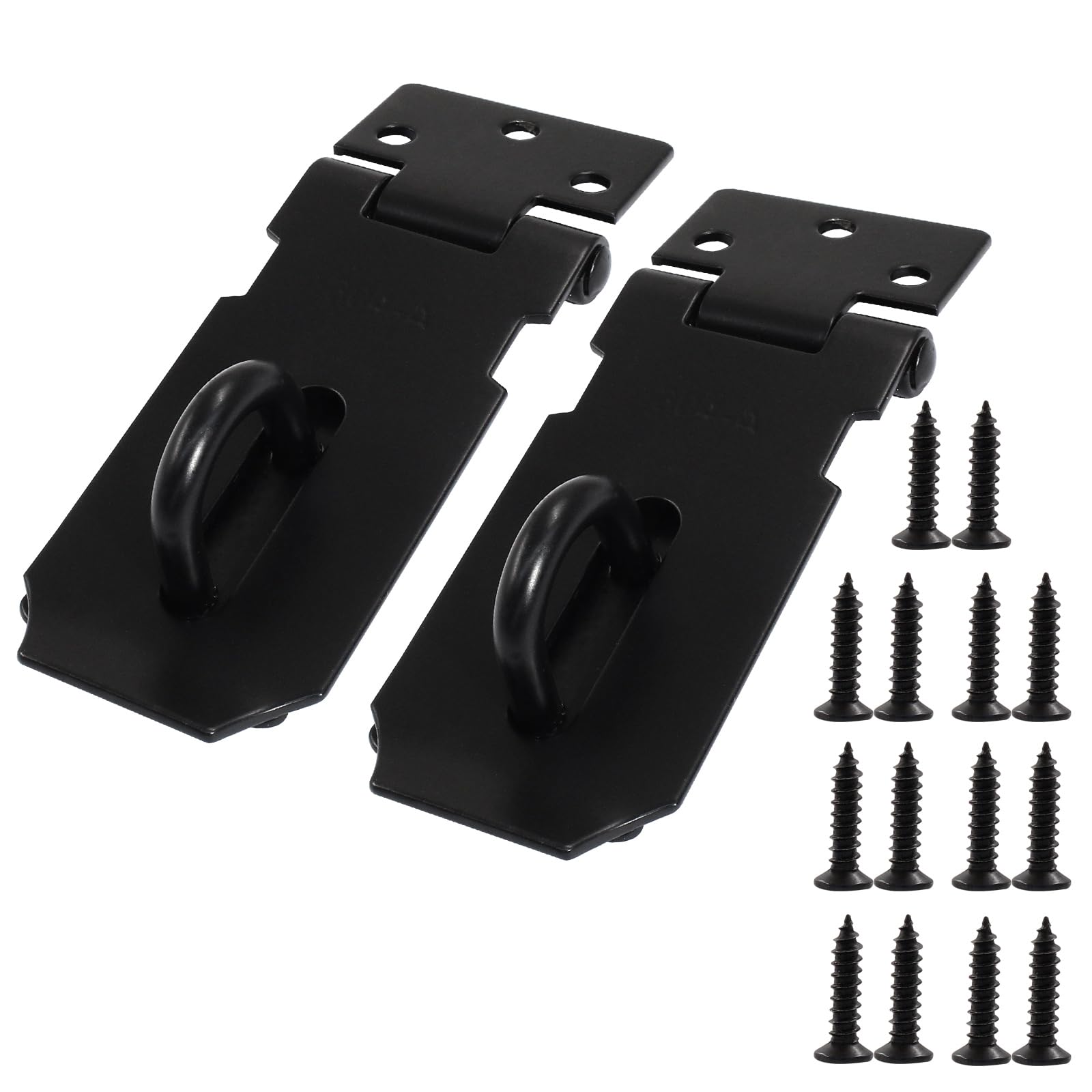 2 Pack 3 Inch Door Locks Hasp Latch, Black