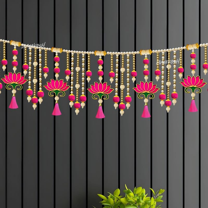 Divyakosh Torans for Entrance Door, Door Hangings Home Decoration, Lotus Toran | Thoranam for Entrance Door, Big Size Toran for Home Decoration, Bandhanwar Size - 4 Feet / 48 Inch | (B0DG62QKMJ) Amazon Price History, Amazon Price Tracker