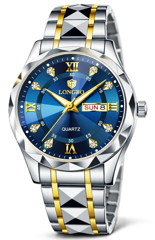 Zenith Diamond Analog Watch for Men Business Stainless Steel Watches Luxury Men’s Wristwatch | Birthday Gift for Men | Gift for Husband | Gift for Brother-image-12