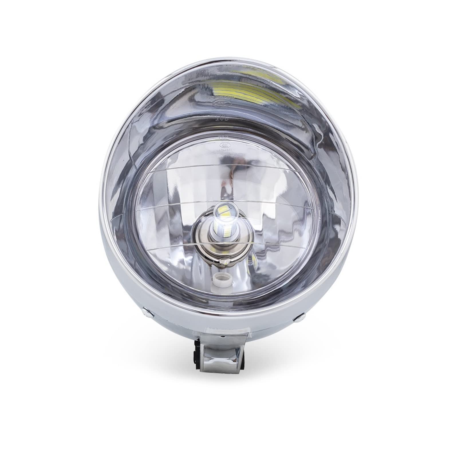 Phare de moto LED chrome bullet 6.5" pour Steed Shadow