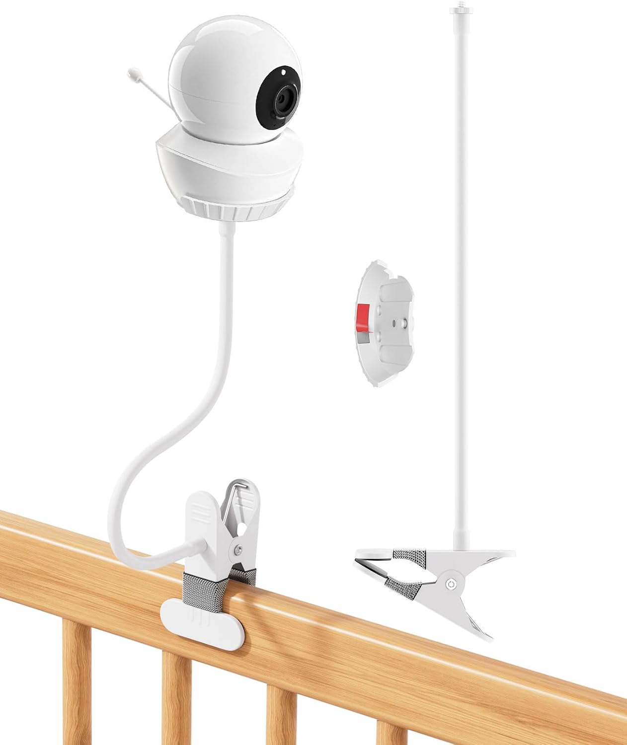 Baby Monitor Stand Compatible with Babysense HD S2/ V43 Monitor and Other Baby Monitor with 1/4 Threaded Hole 17.12 inches Flexible Clip Clamp Mount Long Gooseneck Arm