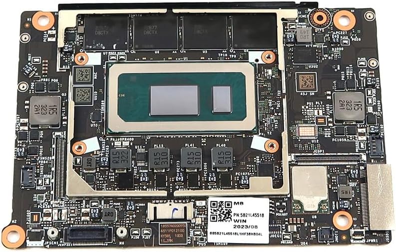 ഫ്രണ്ട് view of the Laptop Motherboard 5B21L45518, showing the integrated Intel Core i7-1355U processor, RAM chips, and various connectors.