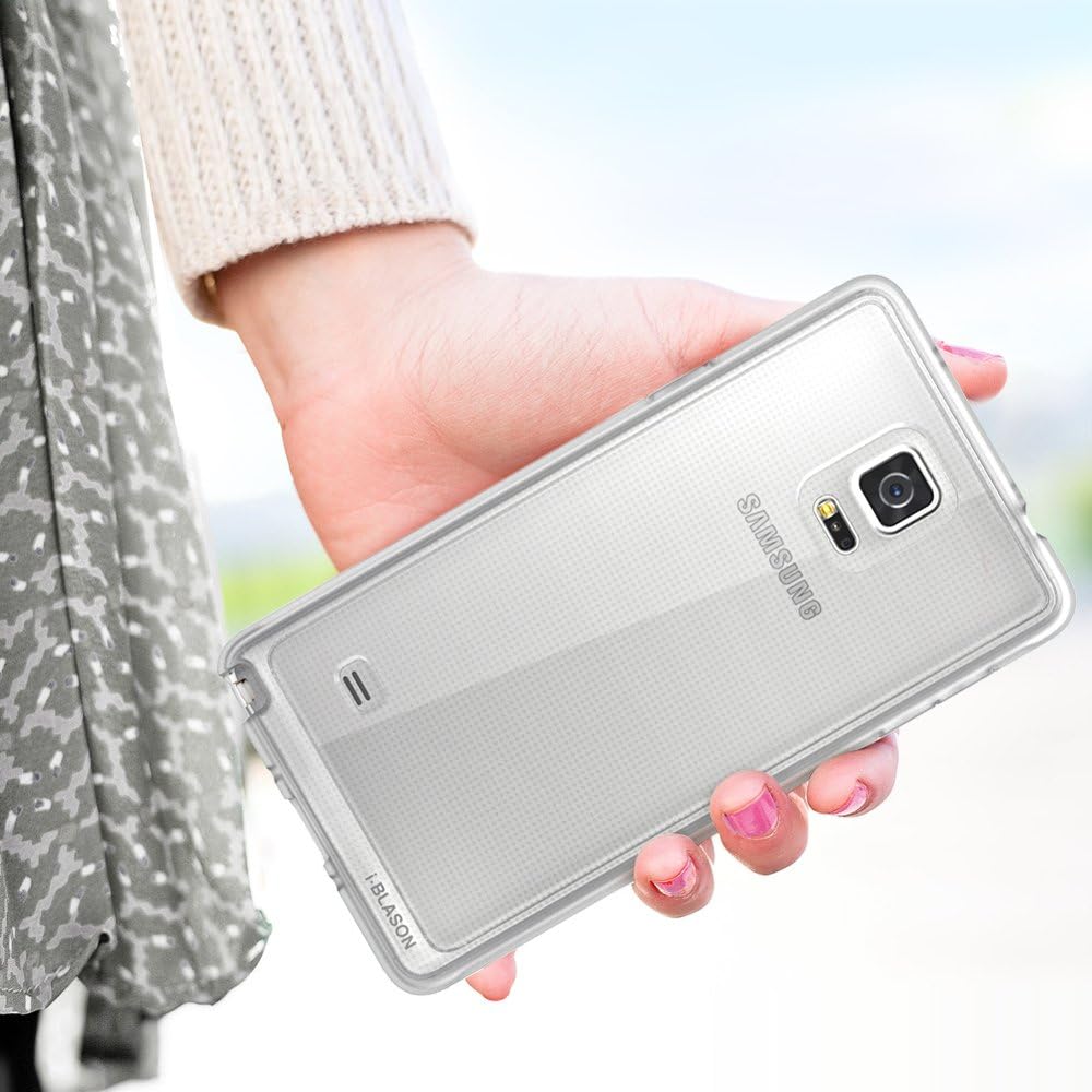i-Blason Case Designed for Samsung Galaxy Note 4, [Scratch Resistant] Halo Series Hybrid Clear Case / Cover with TPU Bumper for Samsung Galaxy Note 4 [SM-N910S / SM-N910C] (Clear)