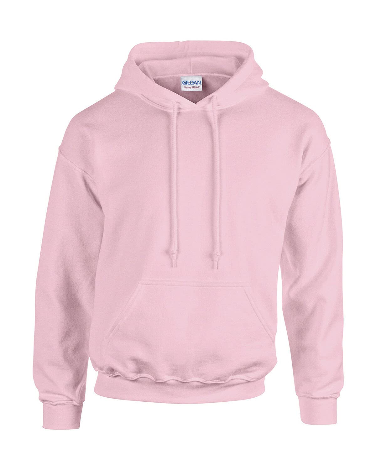 Gildan Men's Pink Hooded Pullover Adult 50/50. Hooded Sweat/18500, Plain, L