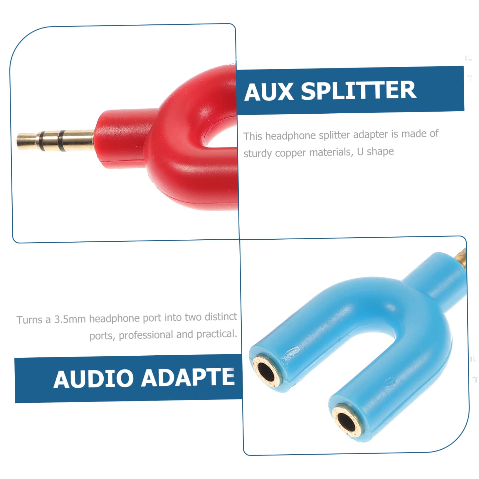 Gatuida Adattatore Audio Da 30 Pezzi Adattatore Jack Splitter Per Adattatori Per Cuffie Per Cuffie 1/2 Per ie 1/2 Amanti Del Rame Senza