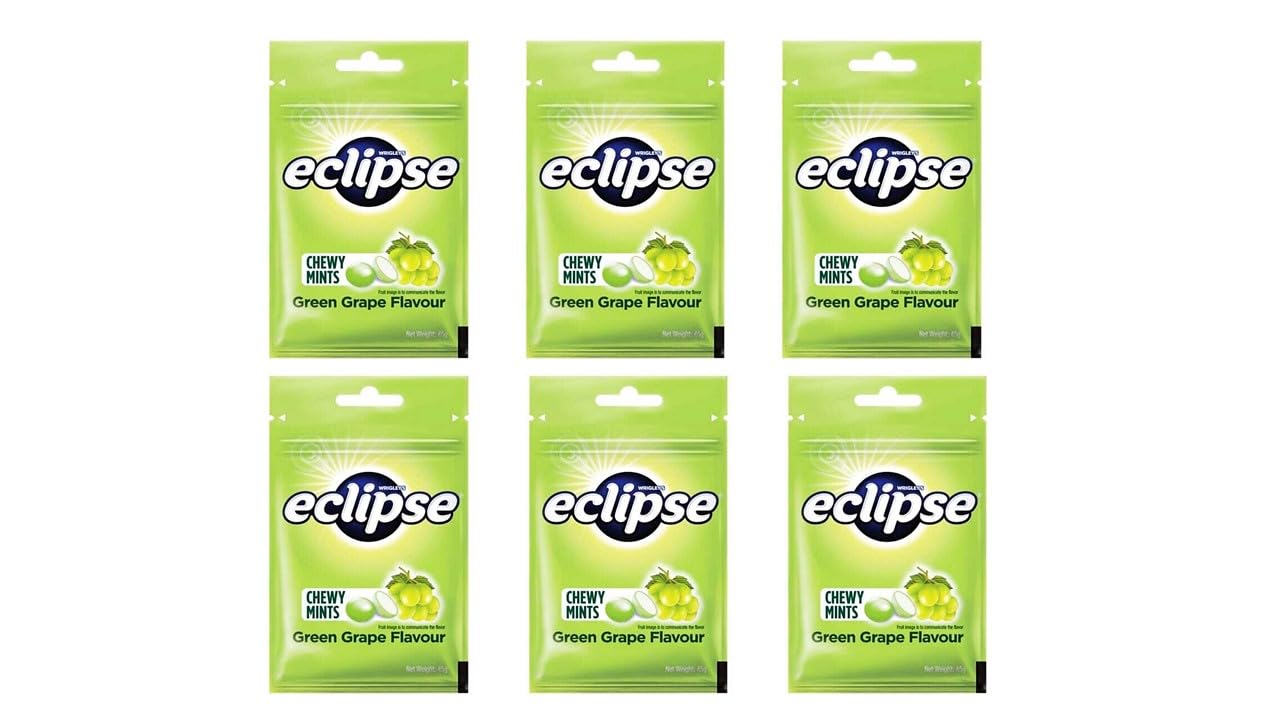 Green Grape Eclipse Chewy Mints 6 Pack Refreshing Green