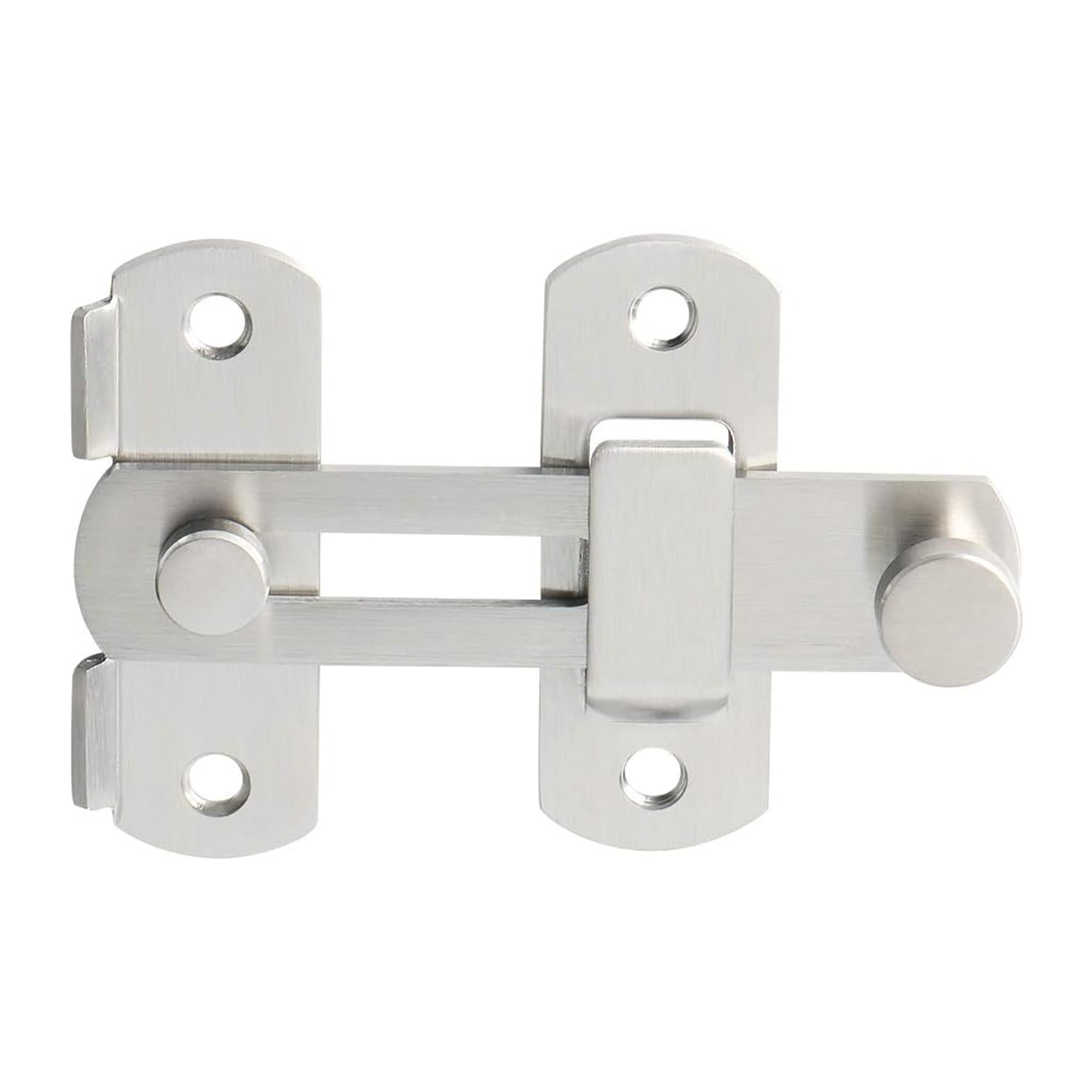 Oudesi Thicker Gate Lock Door Latch, Safety Sliding Door Bolt Lock for Wooden Gate Garden Shed Internal Door Cabinet Window Stainless Steel, Brushed Nickel