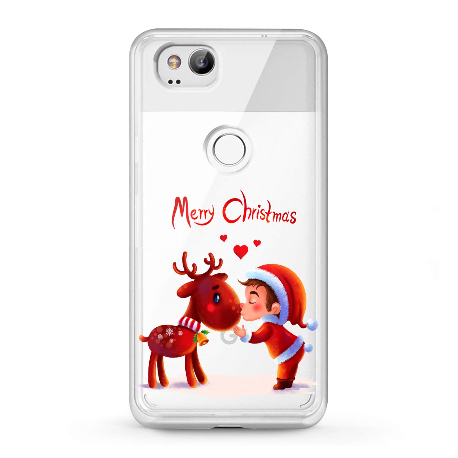 Lex Altern TPU Case Google Pixel 7 Pro 6a 5a XL 4a 5G 2 XL 3 XL 3a XL 4 XL Cover Slim fit Deer Pattern Animal Magical Print Lightweight Girls Gentle Design Christmas Art Smooth Soft Clear