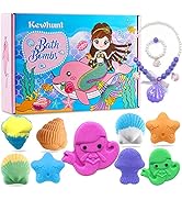 Bath Bombs for Kids -9 Pack Bath Bomb Gift Set, Kids Bath Bombs with Surprise Jewelry Necklace Br...
