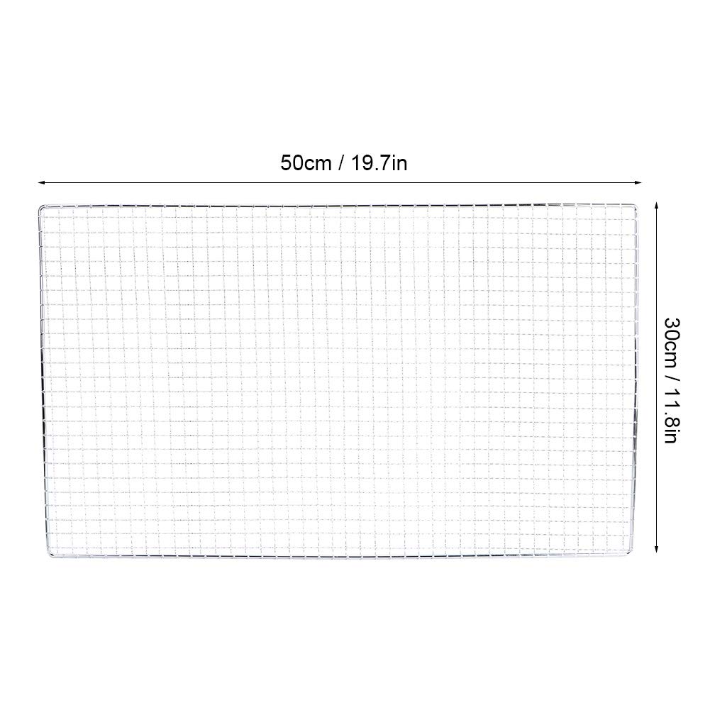 Multipurpose Stainless Steel Baking Wire Mesh Grill BBQ Net Mesh, Barbecue Grilled Grid Barbecue Racks Picnic Tool