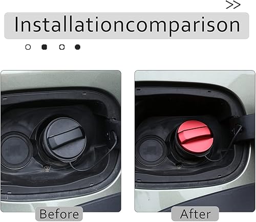 Miniatura 2 de CHEYA Funda para Land Rover Defender 90 110 2020 2021 de aleación de aluminio para automóvil, accesorios para automóvil (rojo, sin letras)