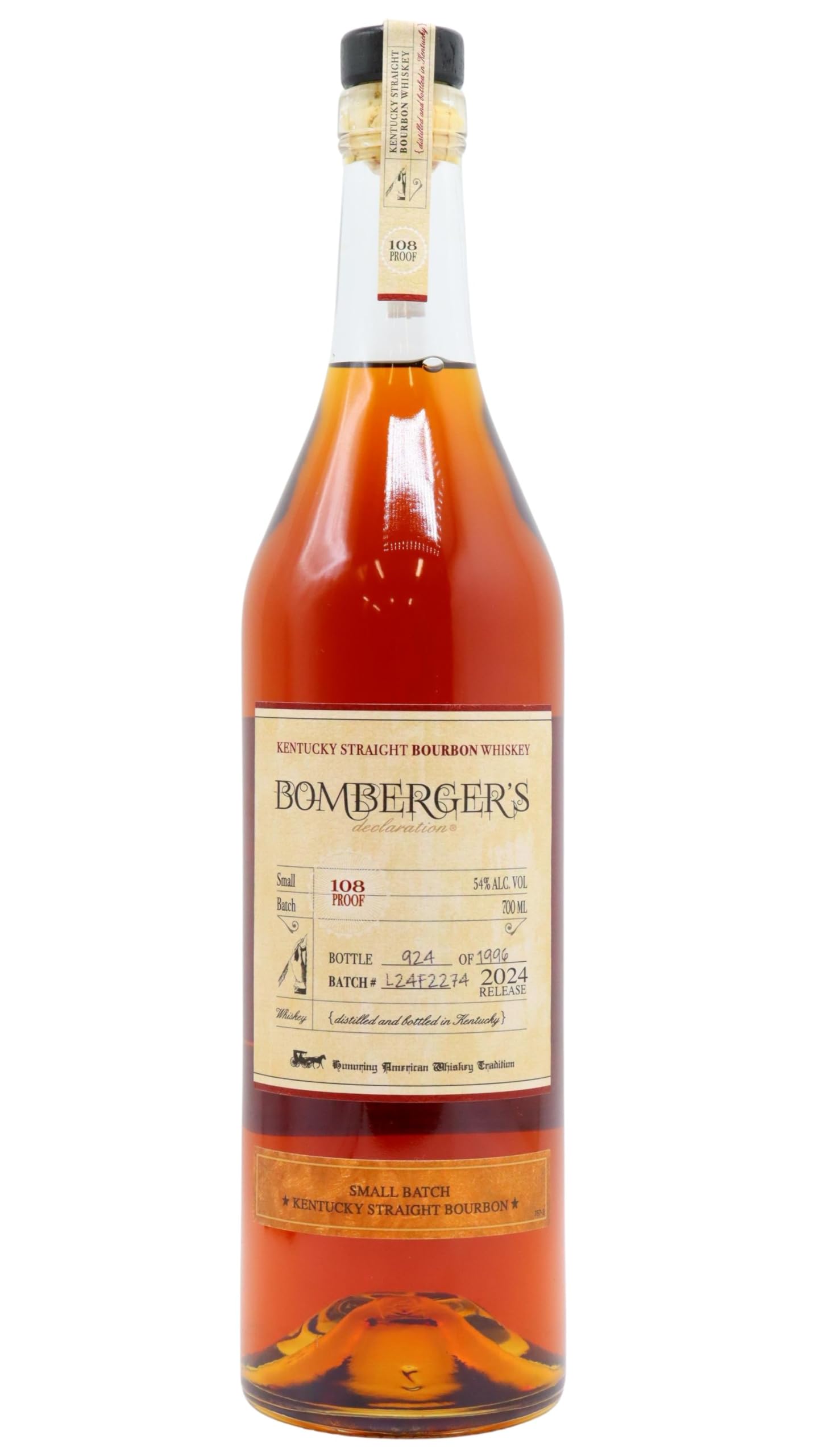 Michter's - Bomberger's Declaration 2024 Release Kentucky Straight Bourbon - Whiskey 70cl 54% ABV