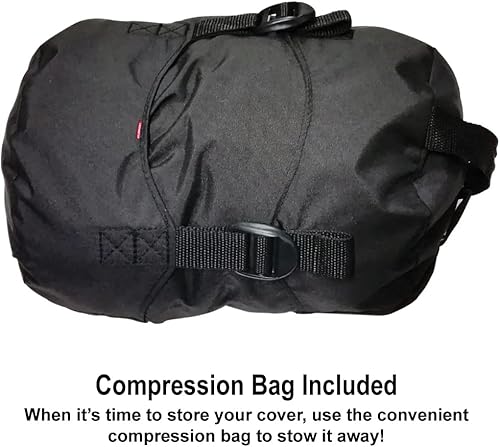 Miniatura 7 de Dowco WeatherAll Plus - Funda para motocicleta, accesorio de trinquete, negro impermeable, grande 52003-02