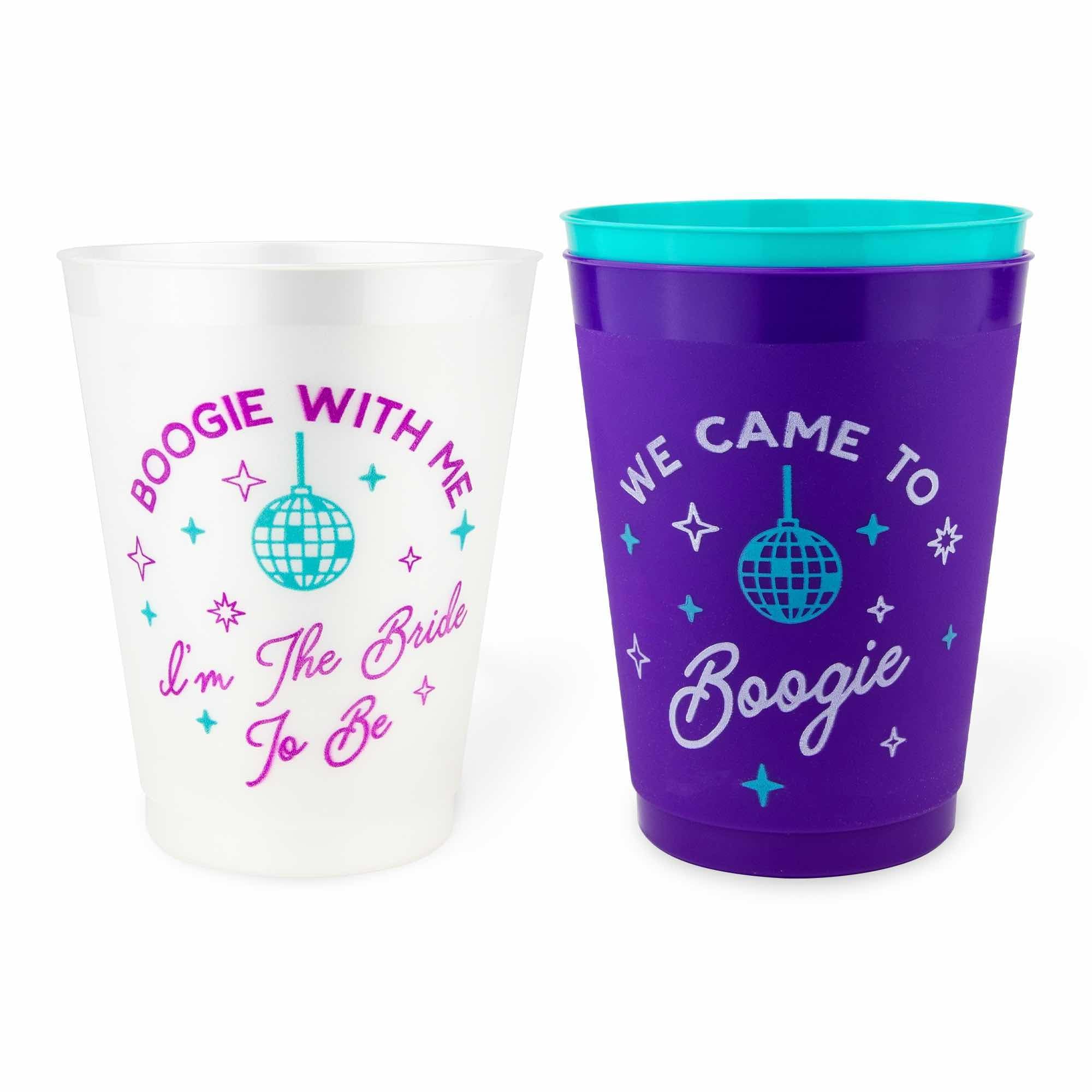 Stag & Hen Bride's Last Disco Bachelorette Party Cups - 12 Pack, 16 oz Cups | Custom Personalized Drinkware for Groovy Boogie Theme Bridal Shower, Engagement Party | Bridesmaids Gifts, Favors, Decor