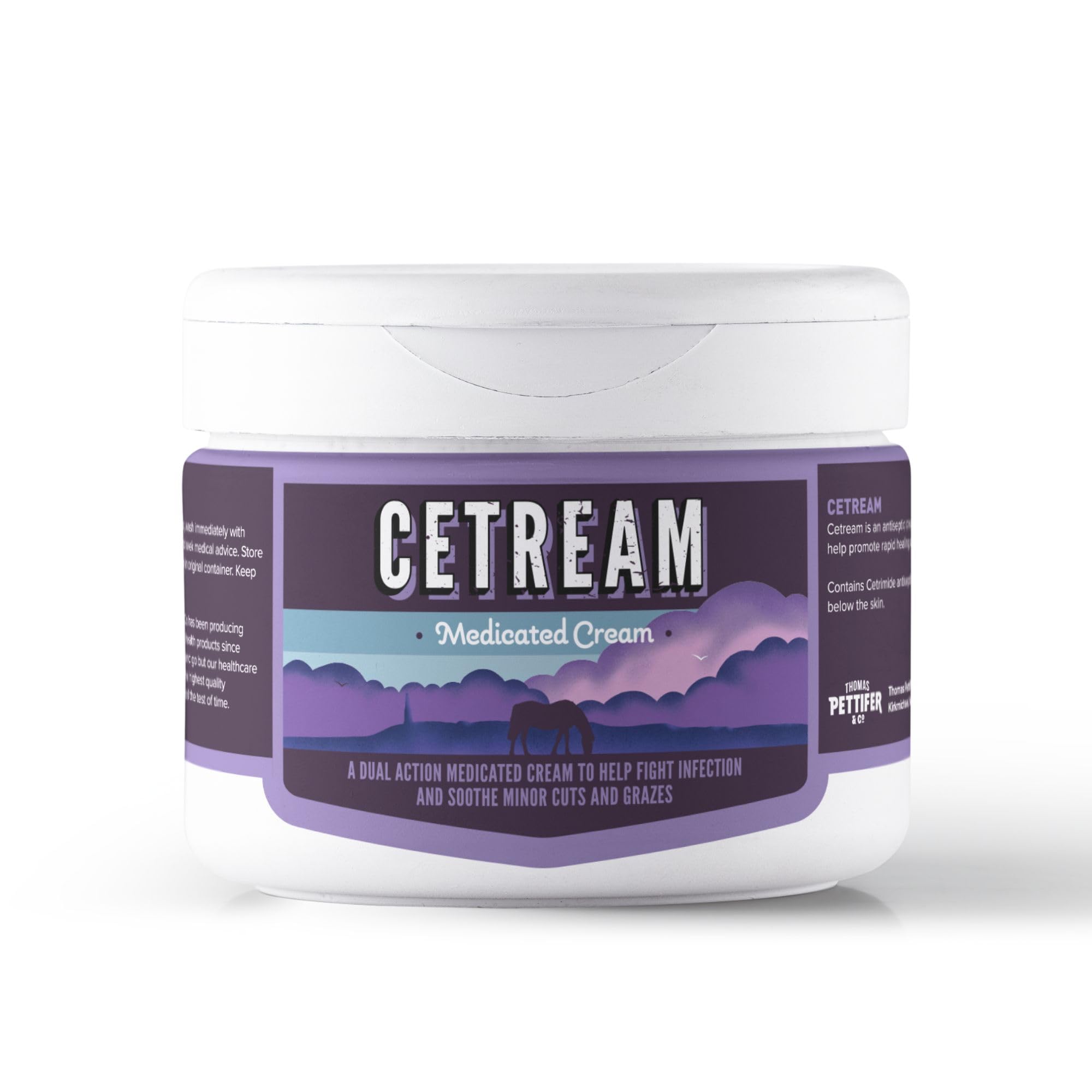 Thomas Pettifer & Co. Cetream Horse Wound Cream 400g | Made with Natural Oils | Promotes Healing, Protects Against Infection | Ideal for minor wounds, abrasions and Scratches | 400g