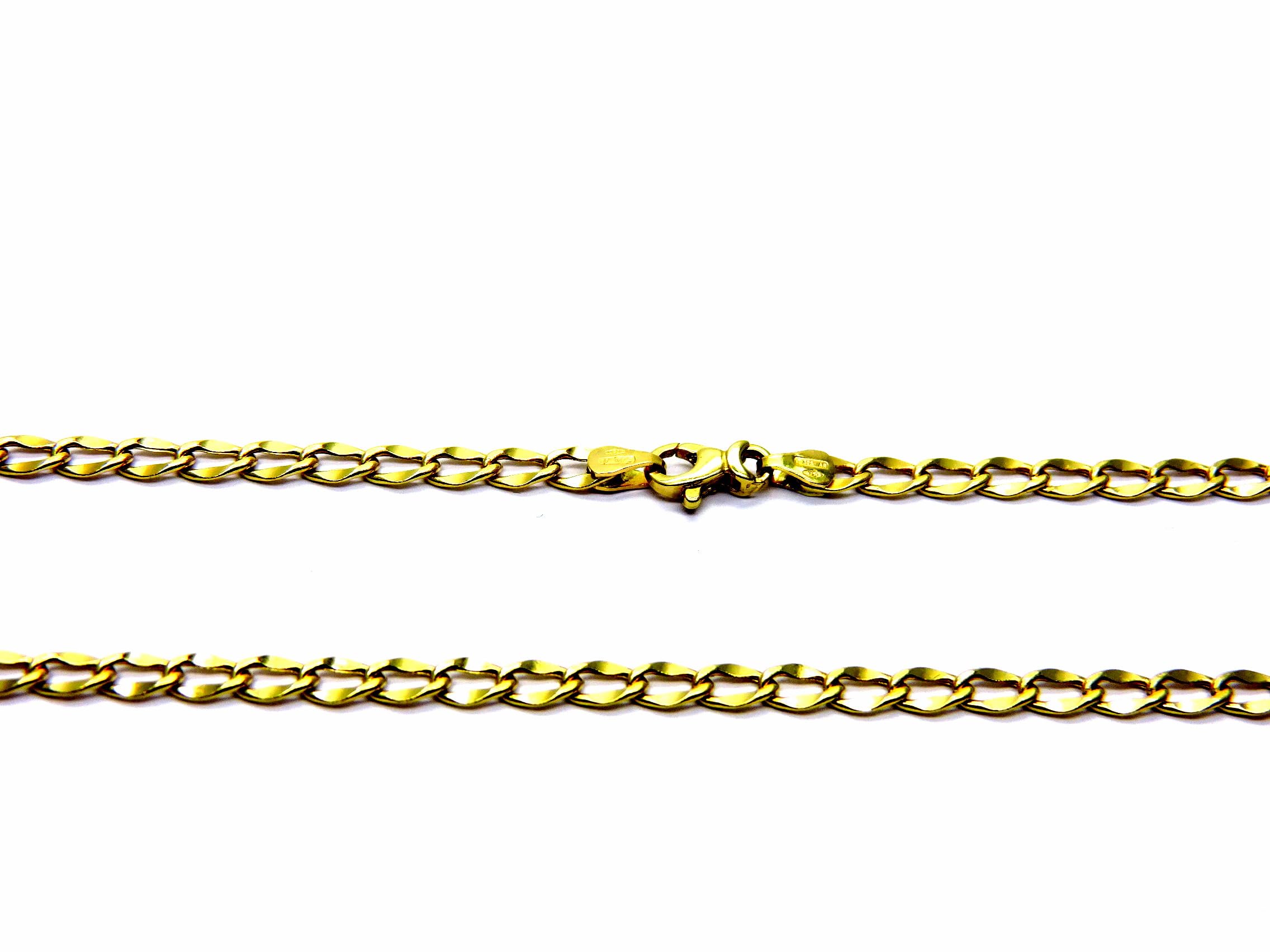 Collana Oro Giallo 18kt (750) Catena Maglia Rombo Uomo Donna Bambini