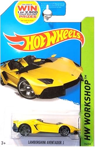 Hot Wheels 2014 HW Workshop Todas las estrellas Lamborghini Aventador J en Amarillo
