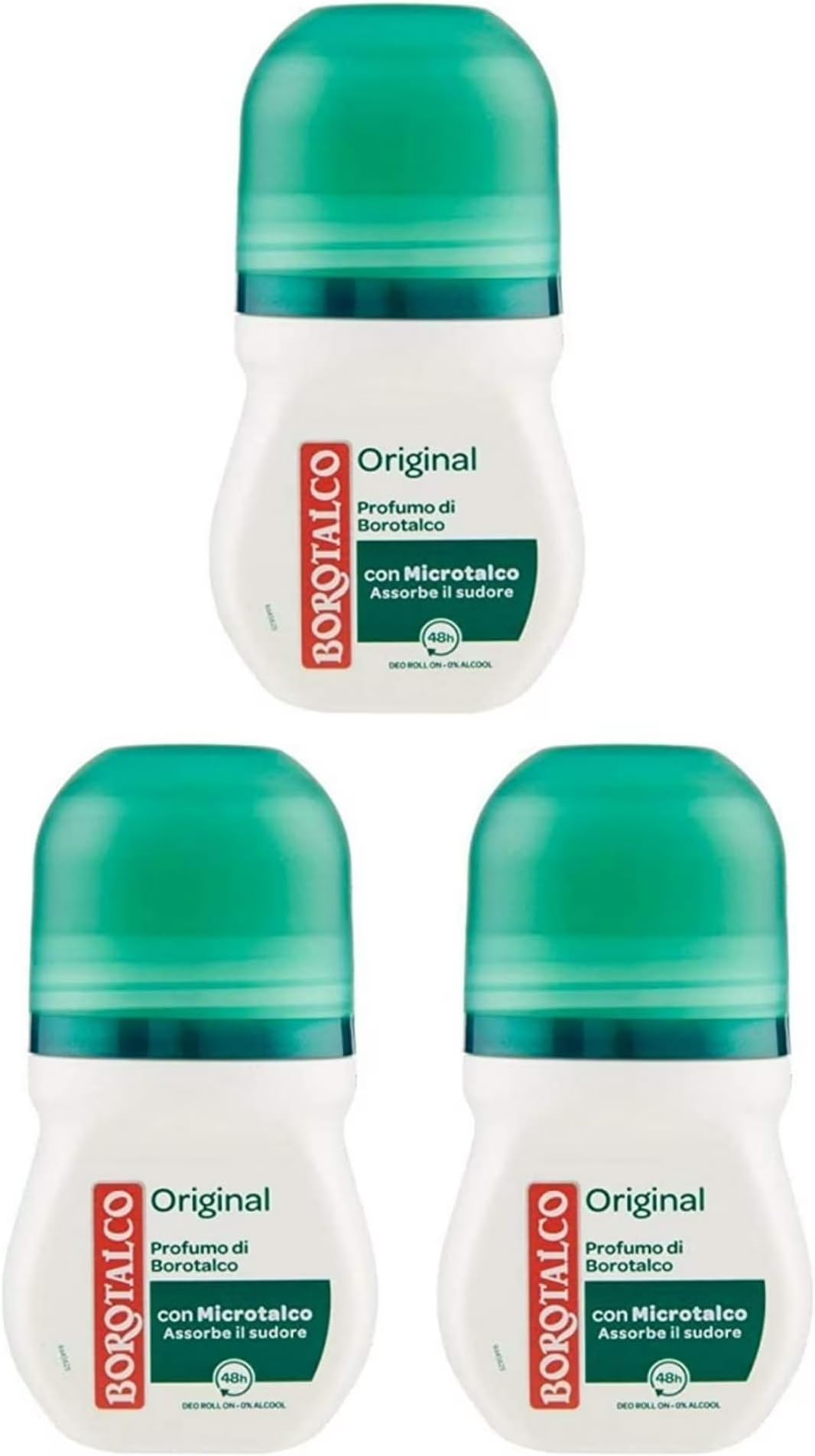 Roberts Radio Borotalco: Deo Roll On"original microtalc" 50 ml (1.69 fl.oz), pack of 3