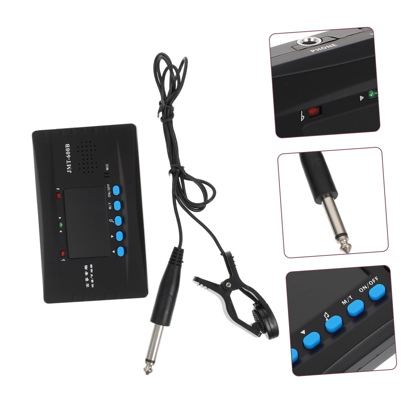 HEMOTON 2 Juegos Sintonizador Guzheng Accesorio De Afinación Guzheng Sintonizador De Ukelele Con Clip Sintonizador Yueqin Afinador De Guitarra Profesional Guitarra Electrica Black Metal