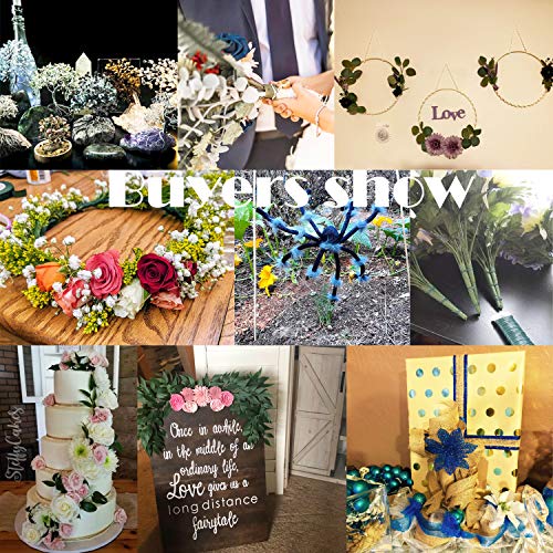 image for Honbay 2 Rolls of 22 Gauge Sturdy Flexible Green Floral Wire Paddle Wi