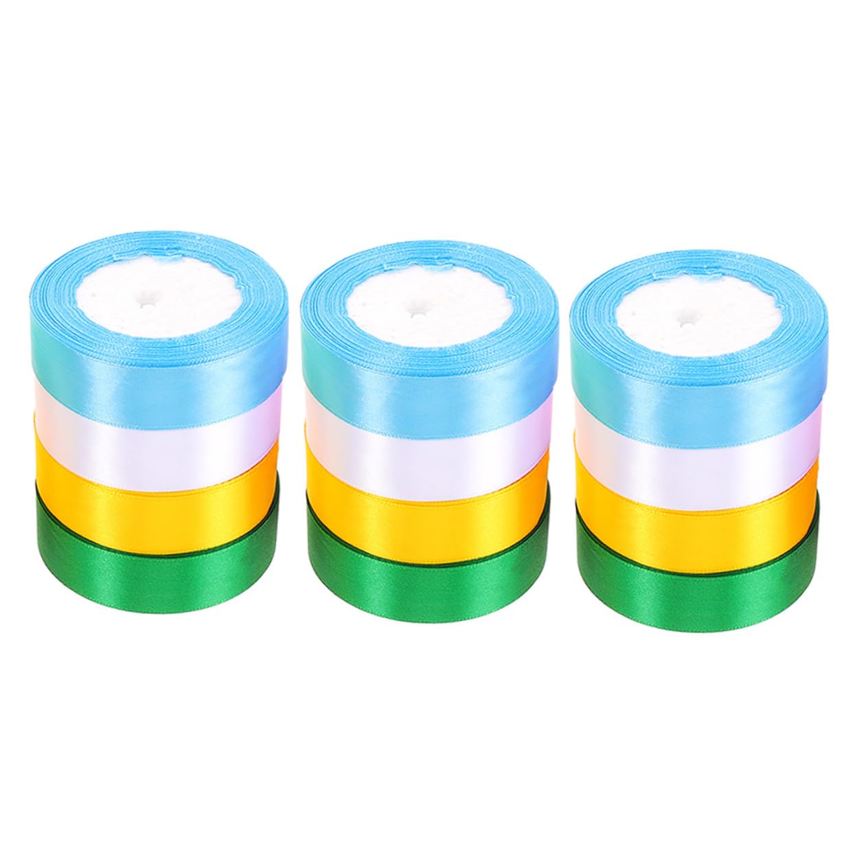 SEWACC 12rollen Geschenkband aus Polyester Bunte Bänder für Verpackung Dekoratives Geschenkband zum Schneiden Vielseitig Verwendbare Geschenkbänder Zufällige Farbe