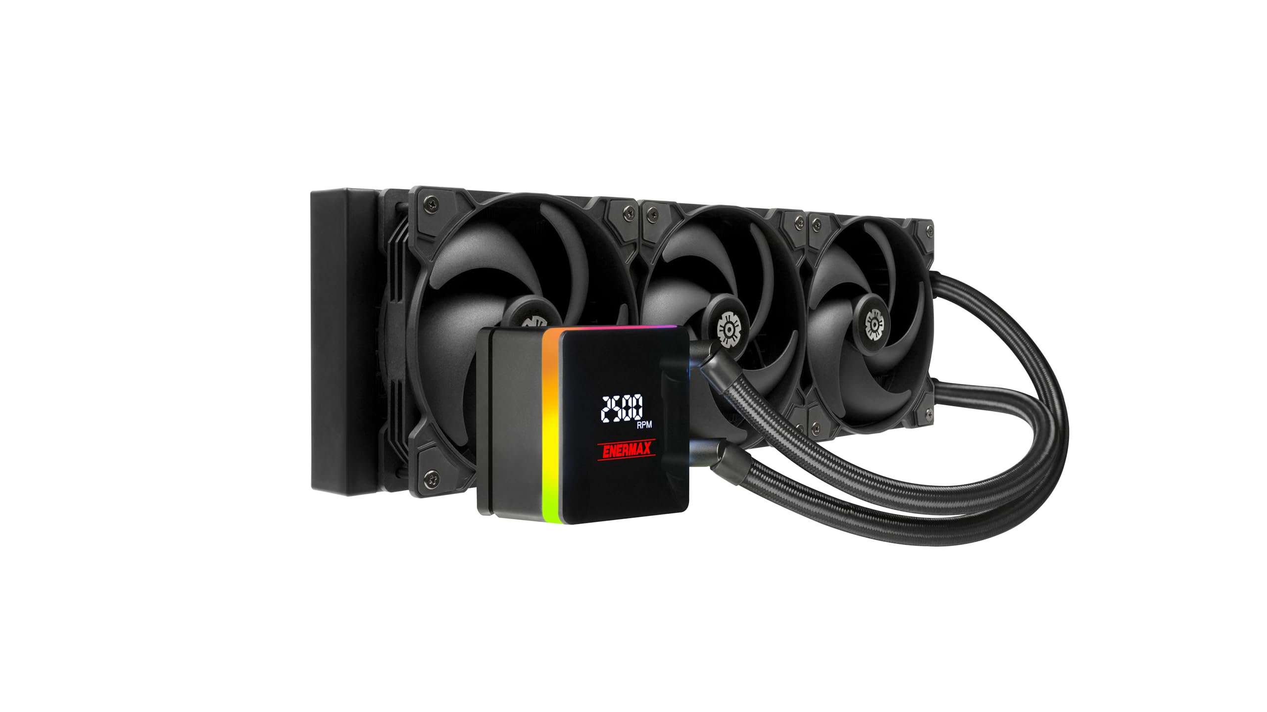 ENERMAX LIQTECH XTR|360 mm AIO CPU refrigeración por agua|TDP 550 W+|AMD Ryzen Treadripper sTR5/sTRX5/SP6|Intel Xeon LGA4677 |100% CPU cobertura|Pantalla digital|ELC-LTXTR360