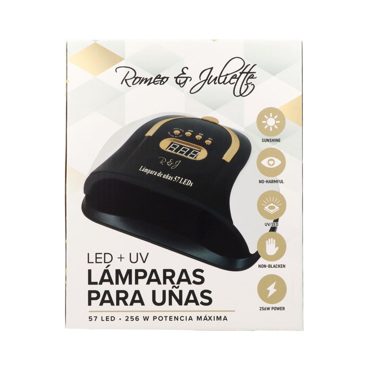 Albi Pro Lámpara para Uñas LED UV 256 w Negro