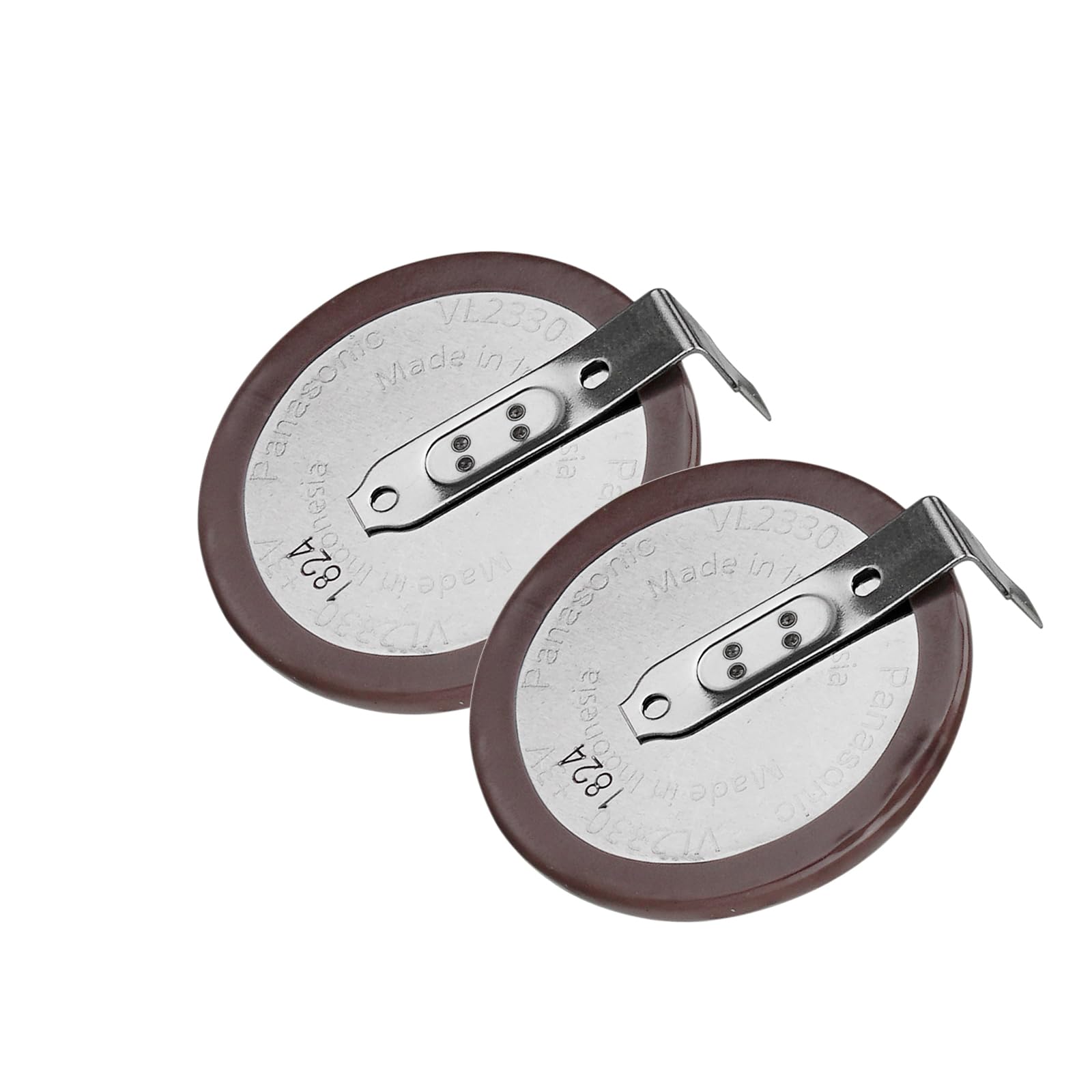 2PCS For Panasonic VL2330 Battery For Ford Transit Connect Mk7 Land Rover Discovery 3 Freelander 2 Range Rover Sport Key Fob Battery Replacement VL2330 Rechargeable Battery