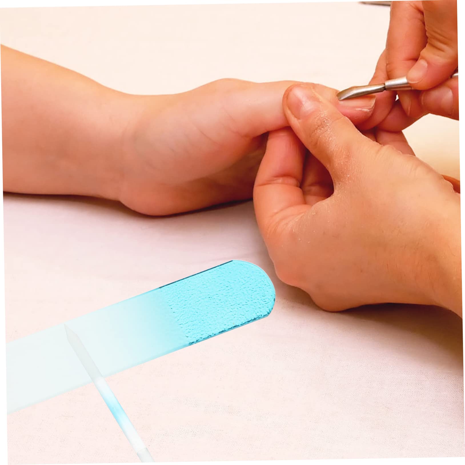Beavorty 8stücke Glas-nagelfeilen Für Natürliche Nägel Professionelle Maniküre-werkzeuge Mit Ergonomischem Design Für Frauen Mädchen Und Männer Handlich Für Unterwegs