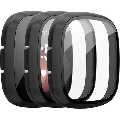 [3 Pack] Durable Fitbiit 3 Screen Protectors for Sense/Versa 3 Smartwatch