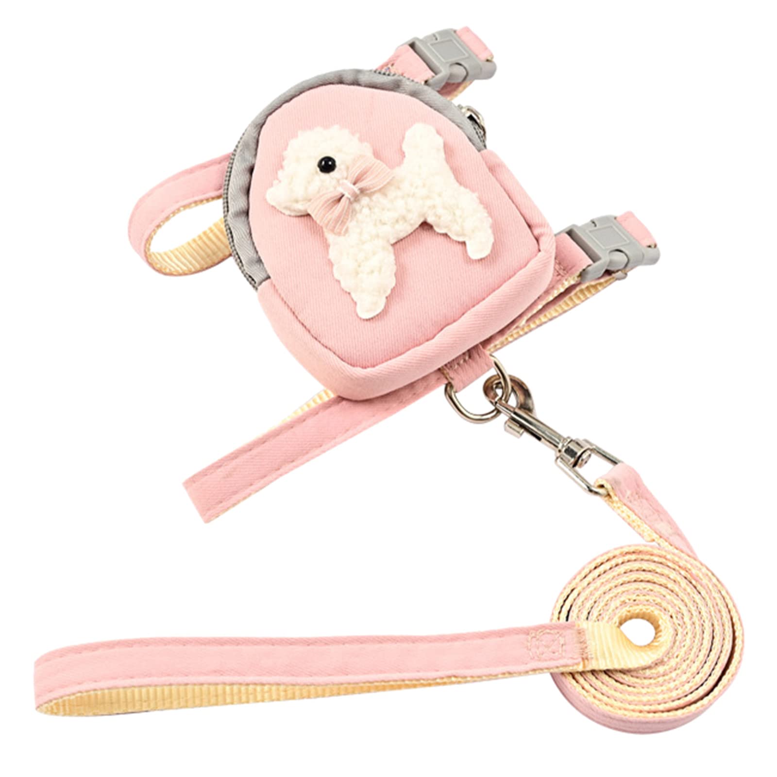 QERPON Dog Harness and Leash Dog Backpack Harness with Leash Dog Harness Backpack Cat Harness Pull Puppy Harness Backpack