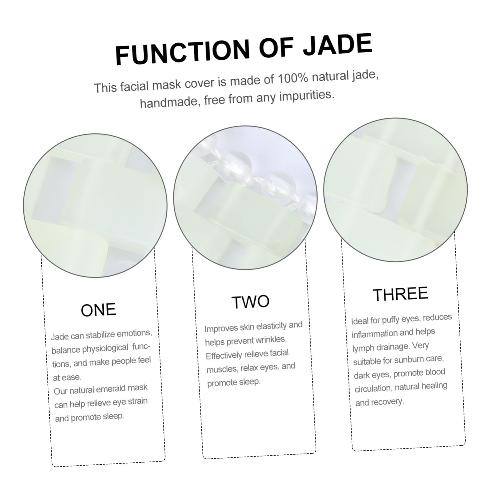 Maschera in Jade Verde per Terapia Viso e Sollievo | 1 Pezzo, Uso Domestico e Scolastico, Effetto Rinfrescante, Supporto per Gonfiore Muscolare