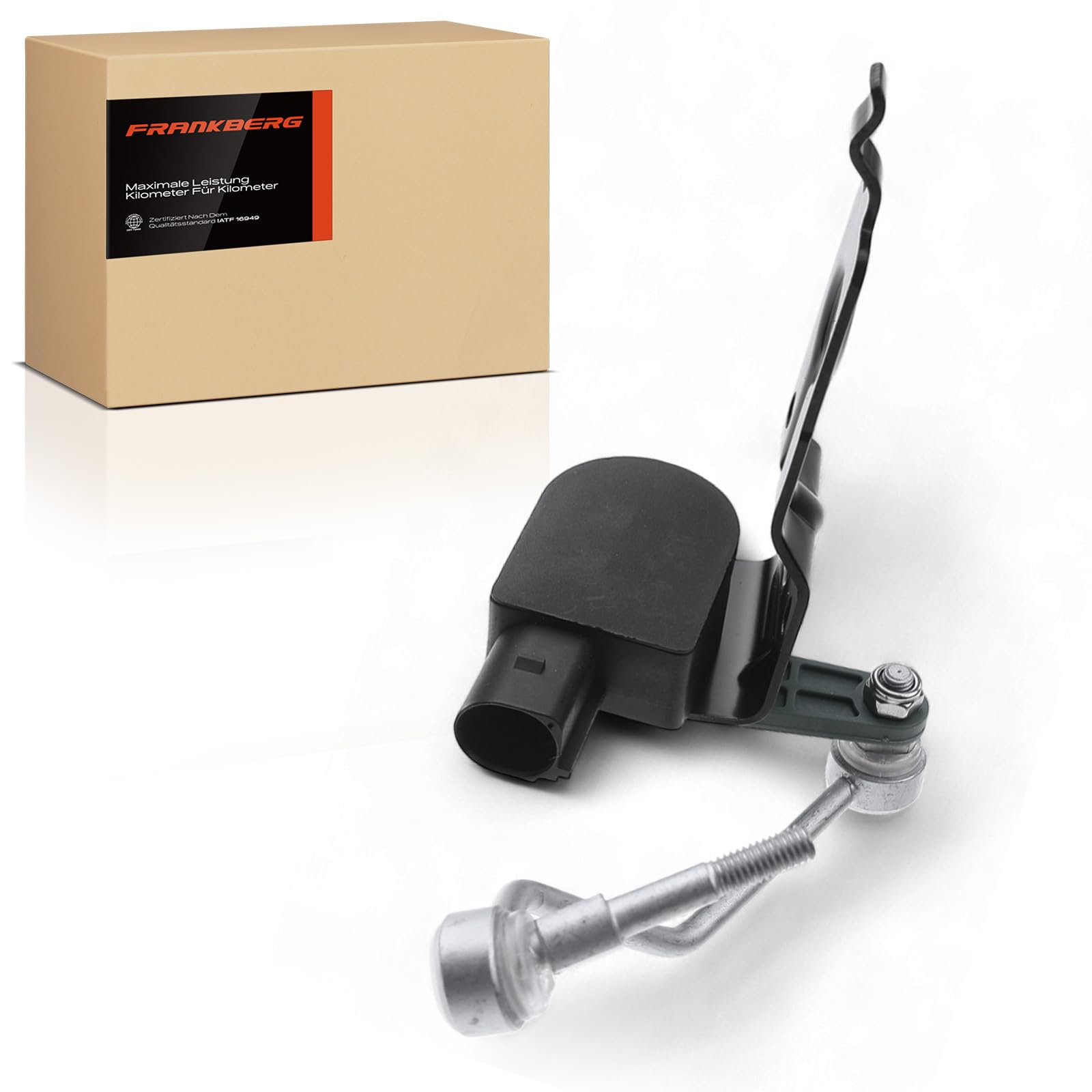 Frankberg Sensor de nivel de suspensión neumática delantero izquierdo | 4F0941285B; Compatible con: A6 Allroad 4FH, A6 4F2, A6 Avant 4F5