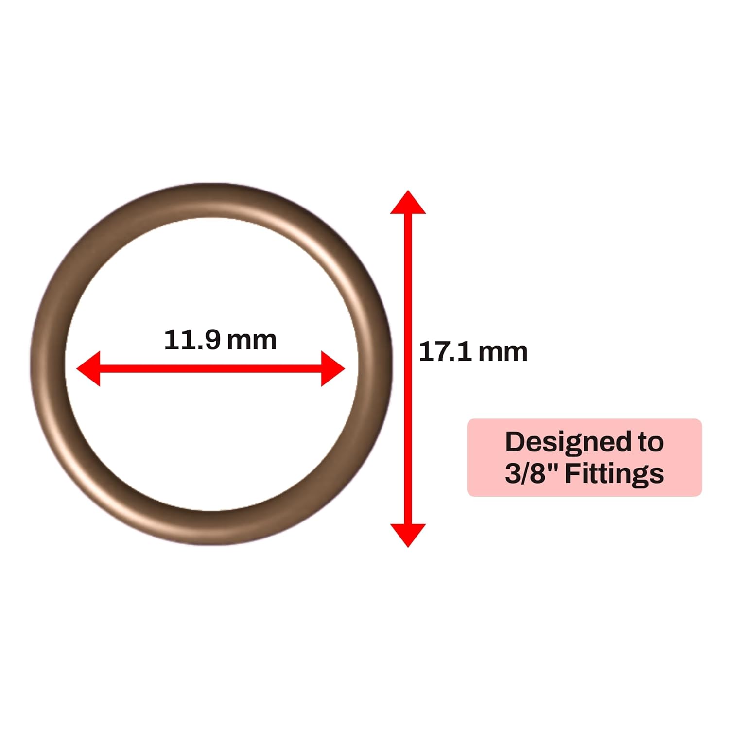 Rubber Dynamic FKM O-Ring Set – 12 PCS for 3/8 Pressure Washer Quick Connect, Heat & Chemical Resistant