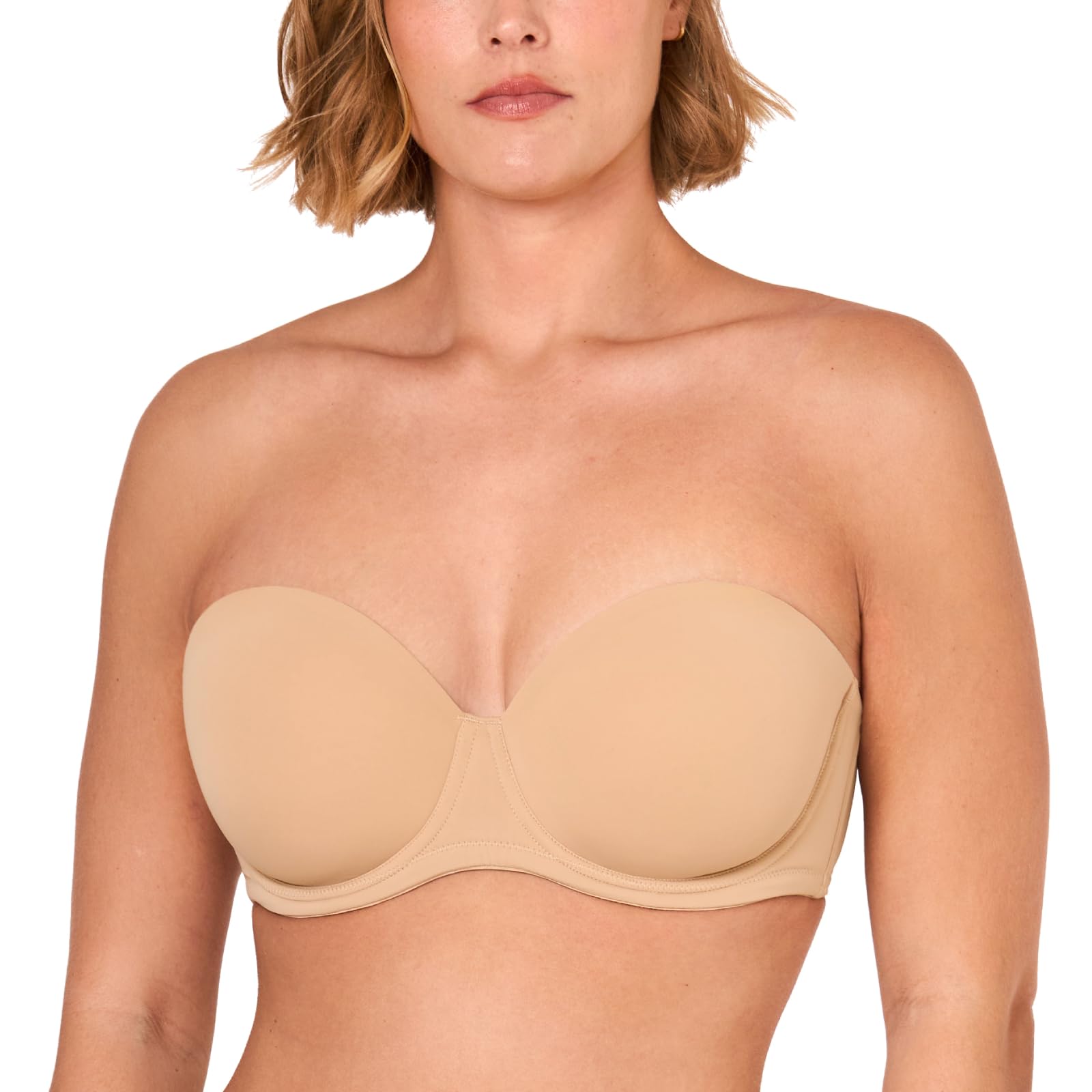 Women's Strapless Bra - Underwired Bra with Moulded Cups