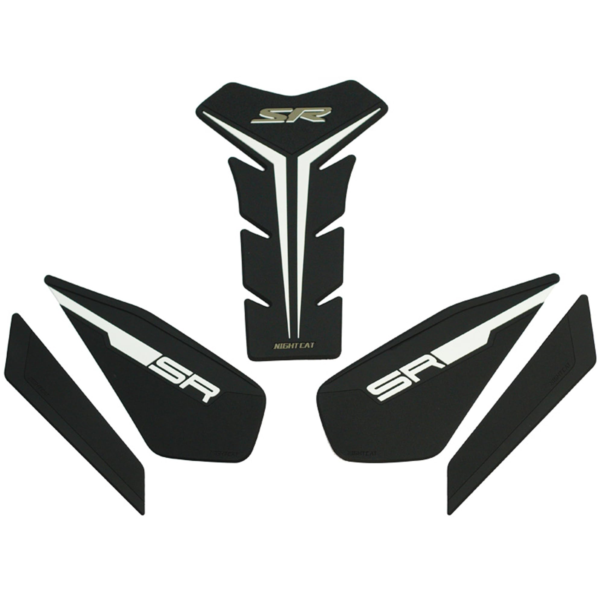 Photo 1 of Motorcycle Tank Pad,Motorcycle Fuel Tank Protector,Gas Tank Decals Compatible With CFMOTO 450SR CF MOTO SR450 450 SR(Black White)