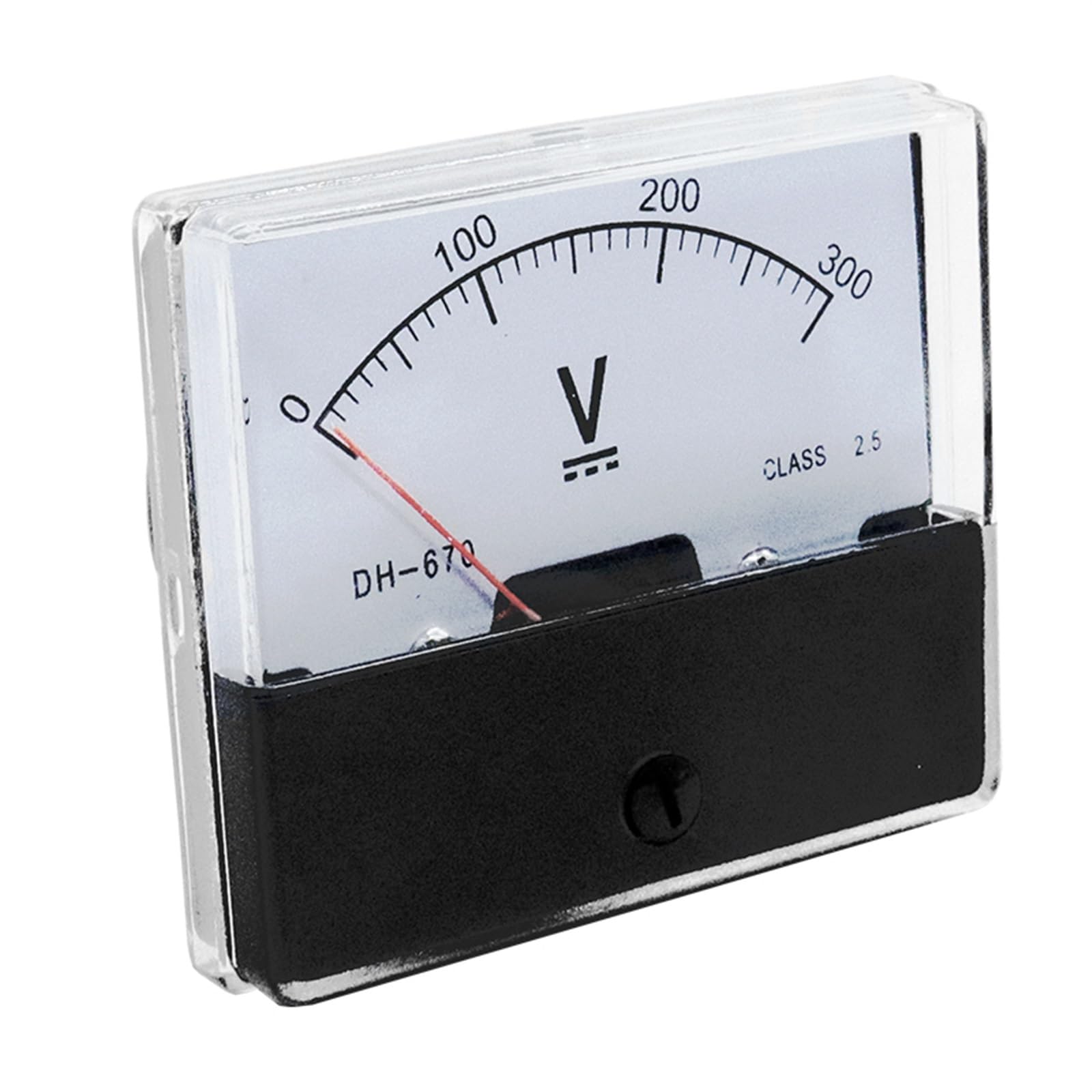 Clase 2,5 DH670 DC 5V 10V 15V 30V 50V 100V 150V 250V 300V 500V Panel analógico voltímetro medidor de Voltaje 1 Uds (Size : 100V)