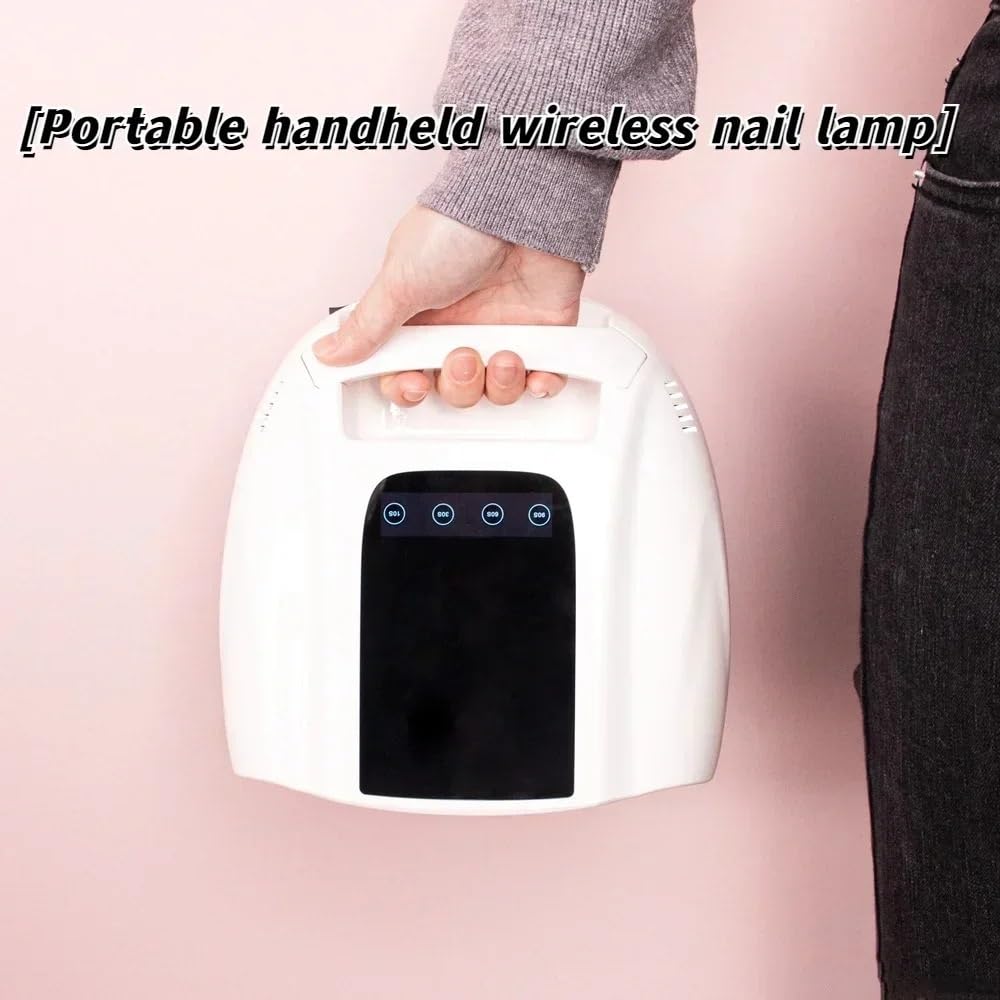Profesjonalna lampa do paznokci 96W z akumulatorem, UV LED, lakier żelowy, suszenie, narzędzia manicure, zdobienie Praktyczny(Pink)