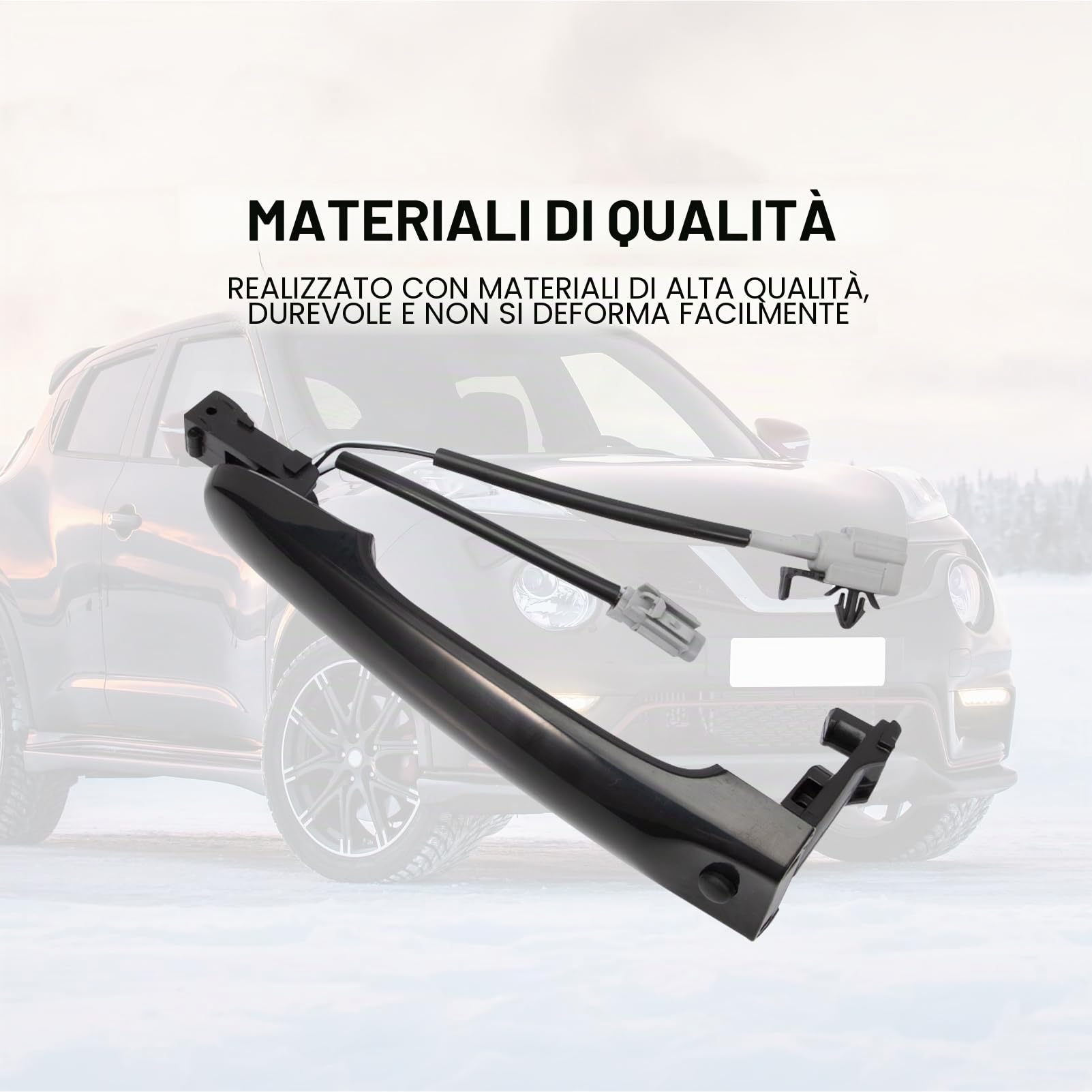 Maniglia anteriore sinistra lato conducente esterno compatibile con Nissan Juke F15 2010-2022 nero 80644-1FA5A 80644-3WC2A 80640-3WC2A