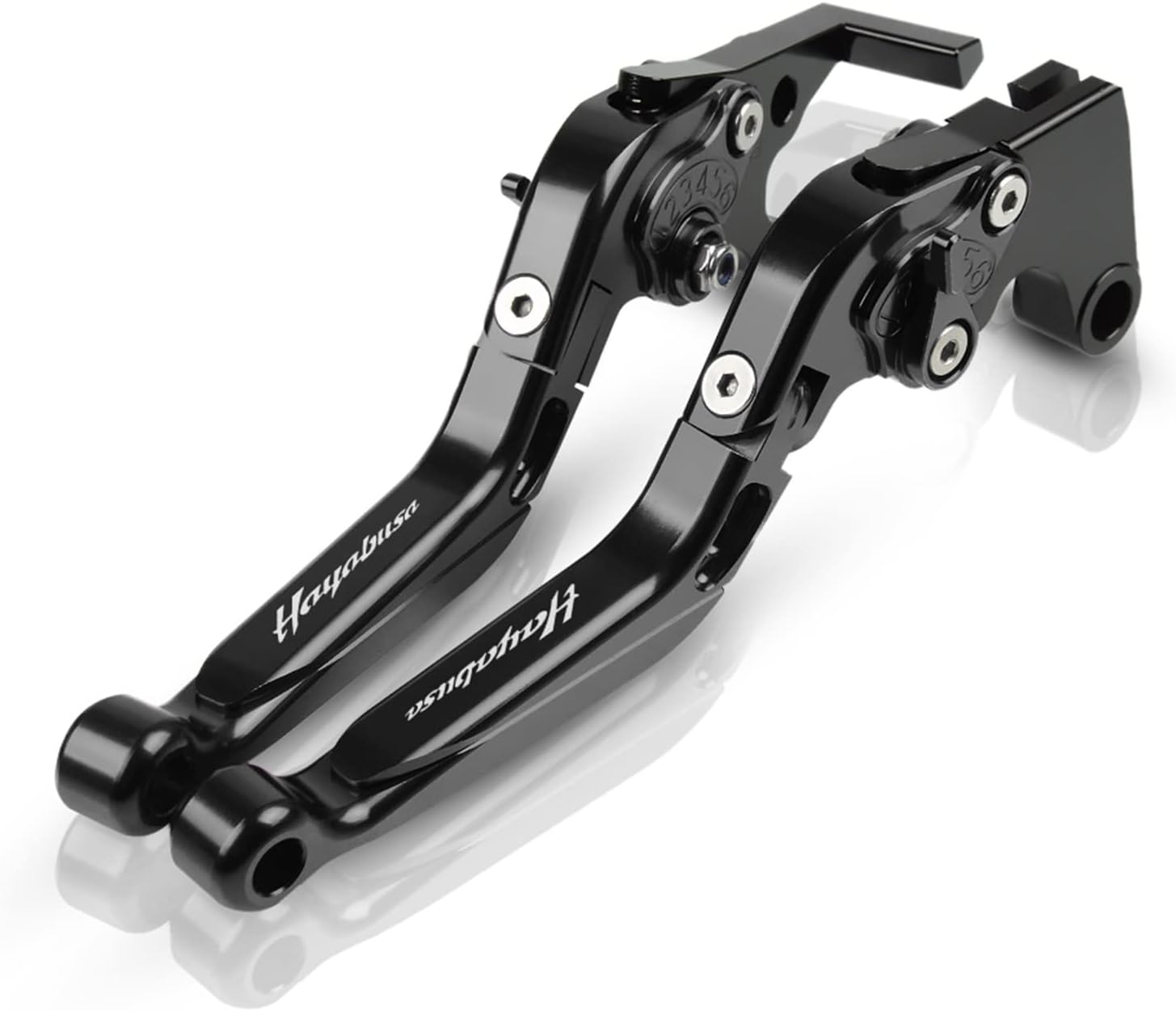 JOOTEN for Suzuki Hayabusa GSXR1300 1999 2000 2001 2002 2003-2007 Motorcycle Folding Extendable Brake Clutch Levers Adjustable with Logo CNC Accessories (Color : 1)
