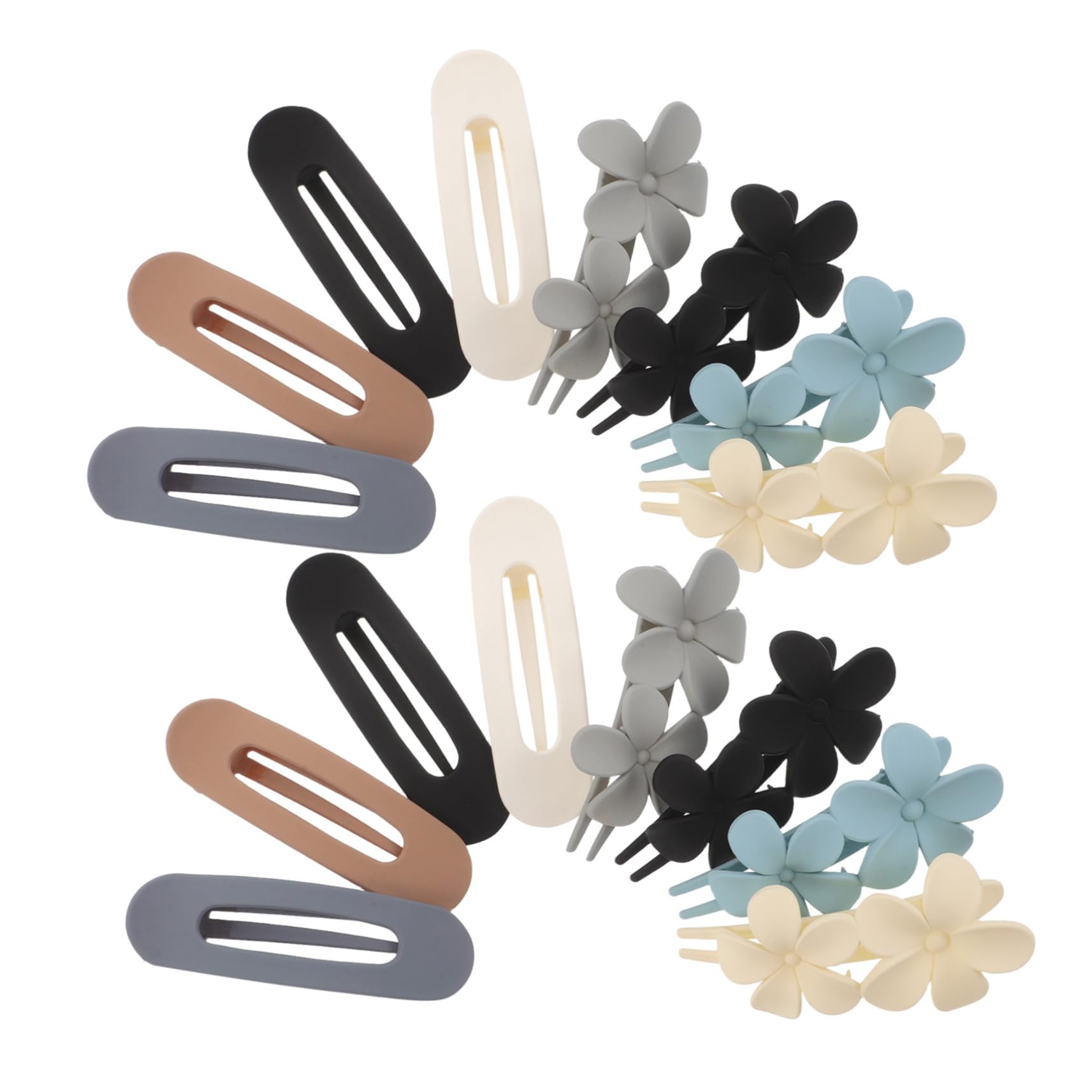 16 Pezzi Clip Capelli Vintage Fiore Opaco Grande Fermagli Artiglio per Frangia Laterale Accessori Eleganti per Ragazze e Festival